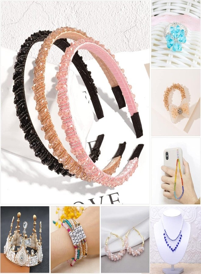 دي آي واي كرافتس خرز كريستالي للأعمال اليدوية لصنع المجوهرات، ألوان متنوعة، شكل سداسي 5.5 مم، خرز كريستالي ثنائي المخروط 6 مم، خرز زجاجي ثنائي المخروط صغير متعدد الأوجه لصنع الأساور والقلائد والأقراط (2000) - Image 5